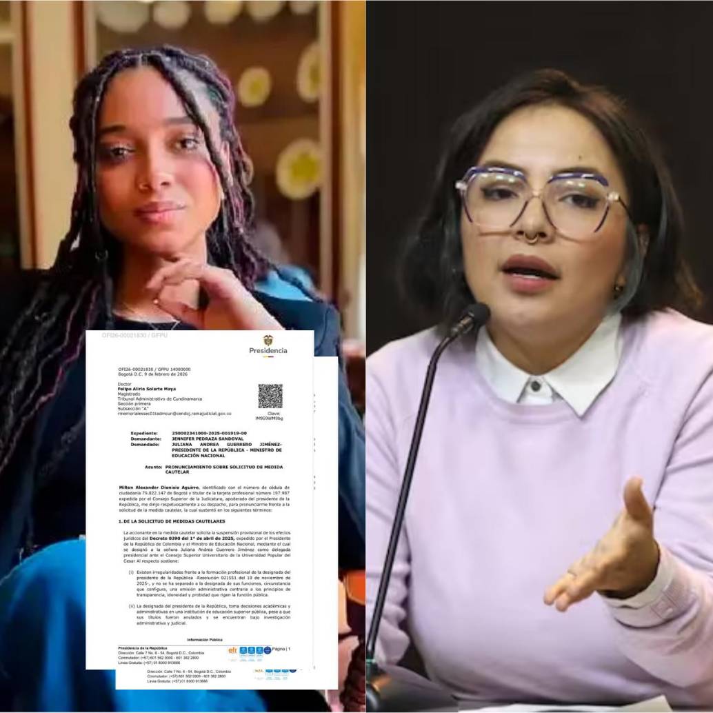 La Fiscalía General anunció que imputará cargos a Juliana Guerrero por los delitos de fraude procesal y falsedad ideológica en documento público. FOTOS: COLPRENSA Y CORTESÍA<b>.</b>