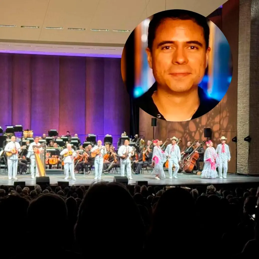 Durante el concierto en Tucson se mezclaron diferentes músicas de México. Arriba: el director Juan Montoya. Foto: Cortesía Juan Montoya.