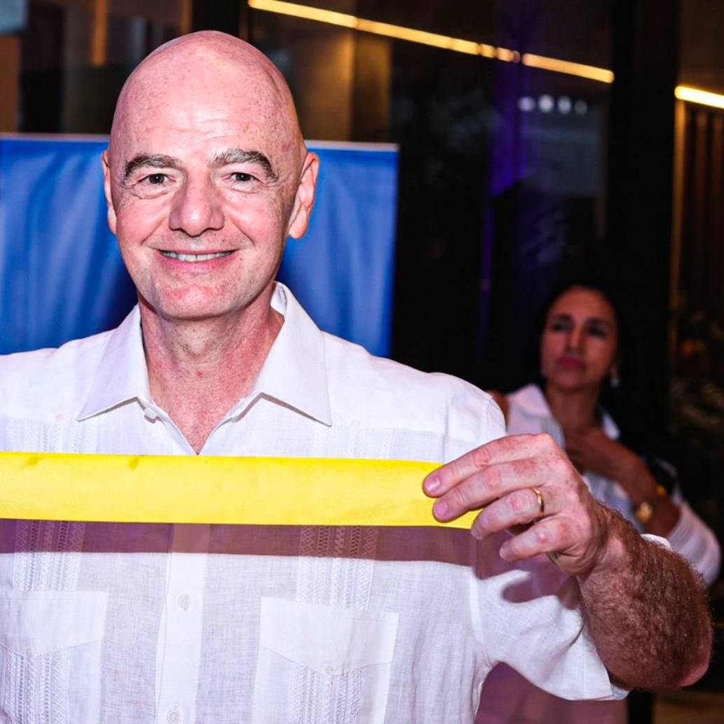 El presidente de la Fifa, Gianni Inafntino se refirió al tema en la inauguración del hotel de la Federación Colombiana de Fútbol en Barranquilla. Foto: tomada del x de @FCFSeleccionCol