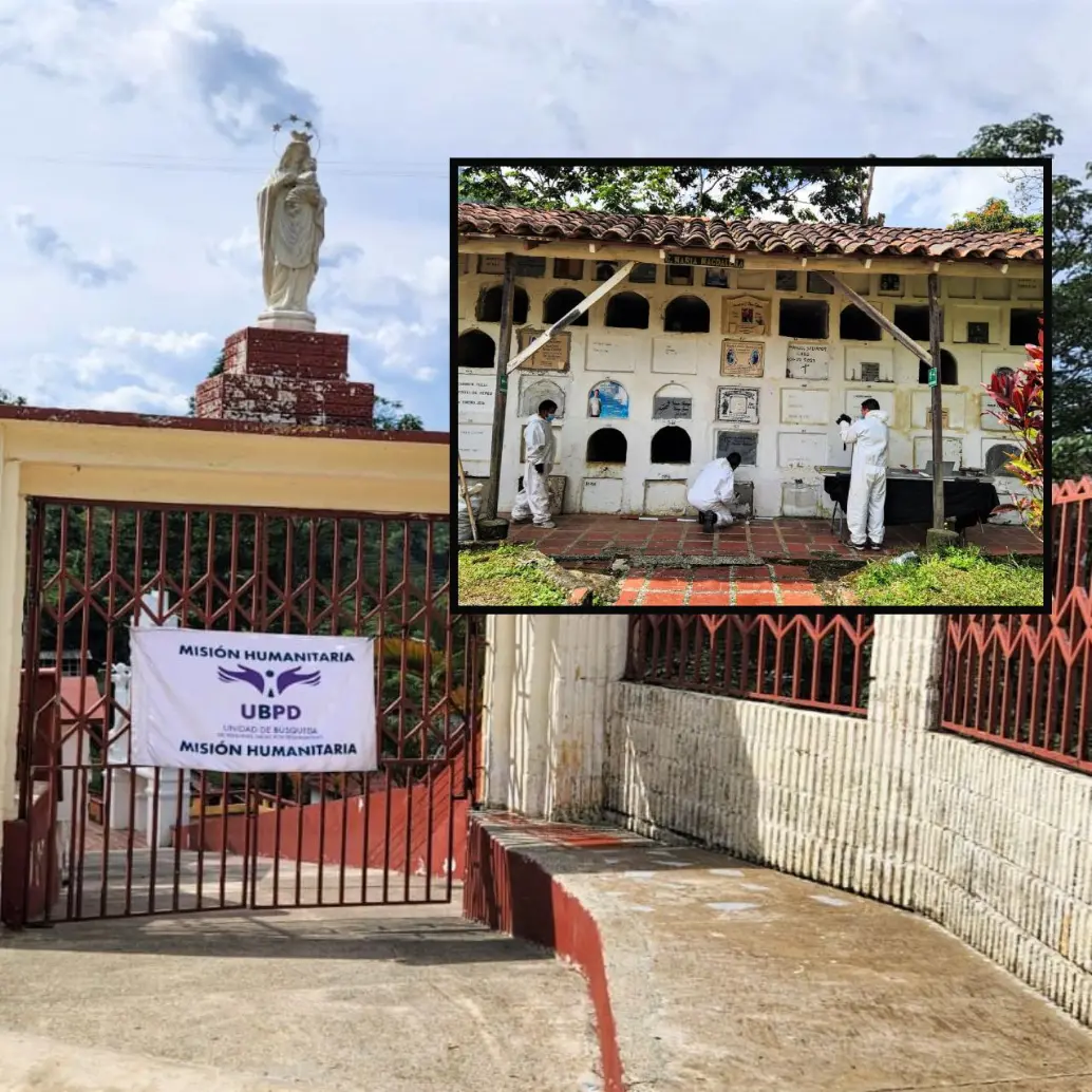 Intervención por parte de la UPBD en el cementerio de Betulia, FOTO: Cortesía