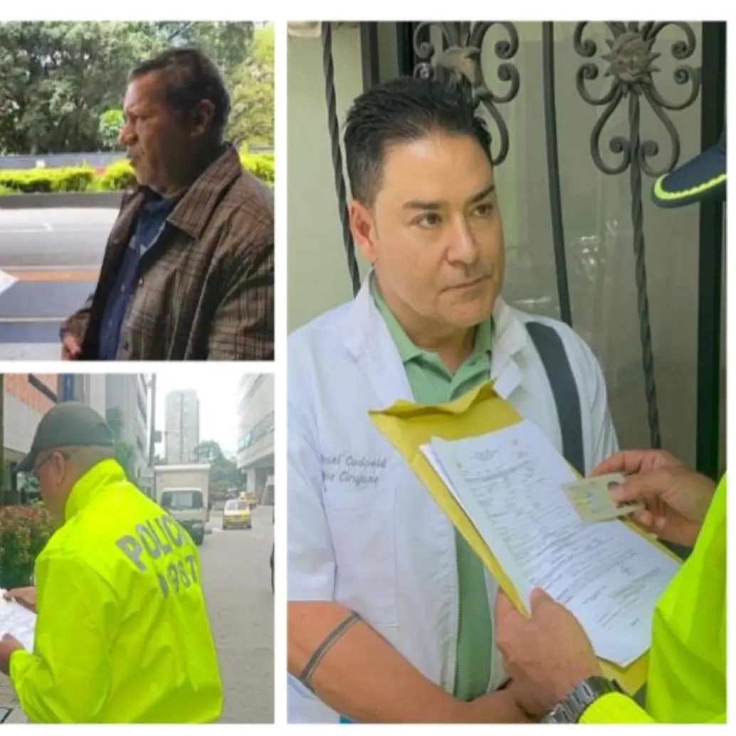 momento de la captura de los miembros del cuerpo de bomeros de Itagüí Misael Cadavid y Elkin González junto a la funcionaria del AMVA Yaneth Rúa.