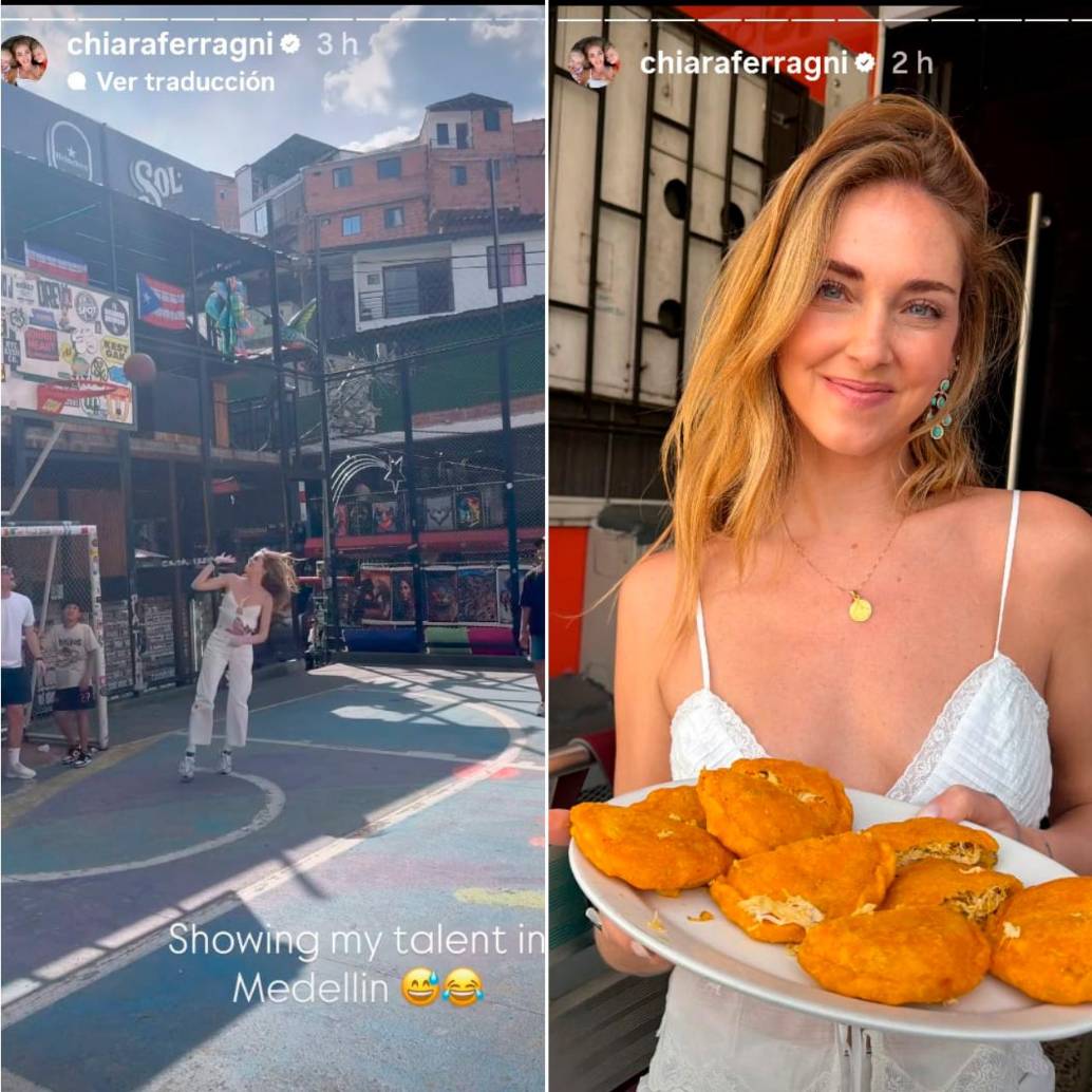 Alguna de las publicaciones de Chiara Ferragni en Medellín. FOTOS IG @ChiaraFerragni