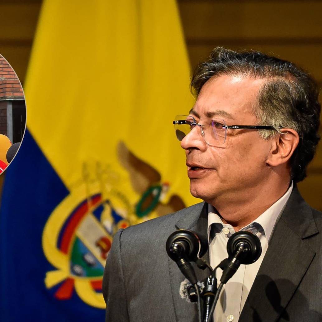 Hermes Darío Lara, presidente de la Corporación de Jueces y Magistrados, y el presidente Gustavo Petro. FOTO: Colprensa