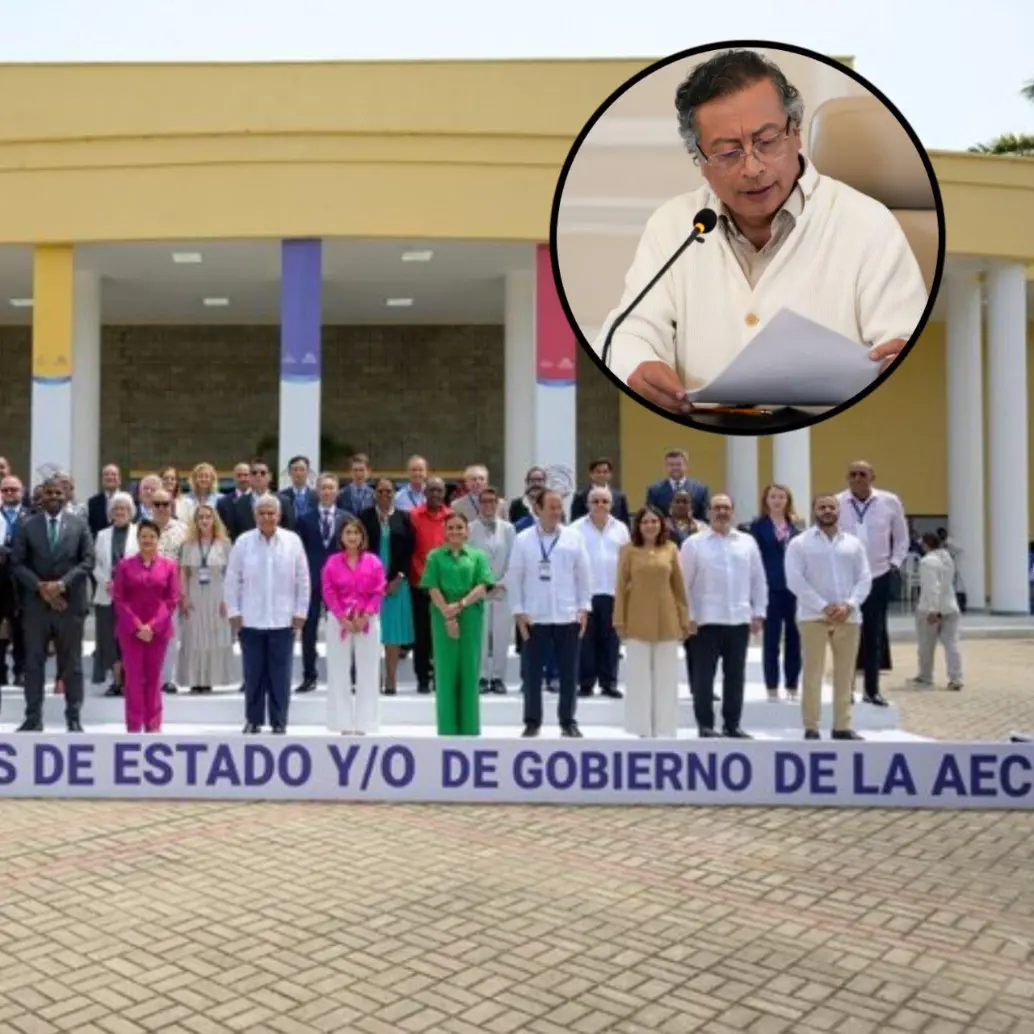 Este viernes inició la cumbre de mandatarios de la Asociación de Estados del Caribe (AEC) en Montería sin la presencia de Gustavo Petro. Fotos: Cancillería y Presidencia