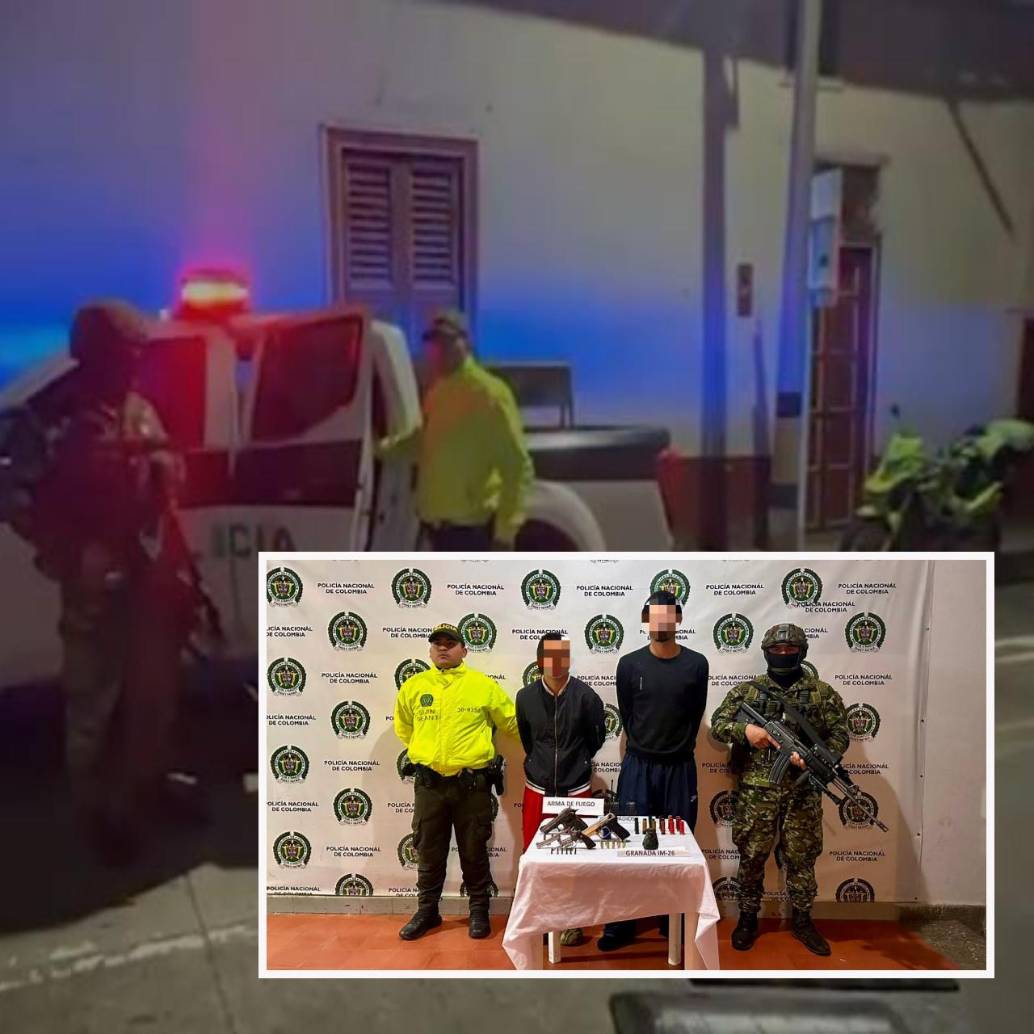 Adelante, dos de los detenidos durante los operativos. FOTO: Cortesía