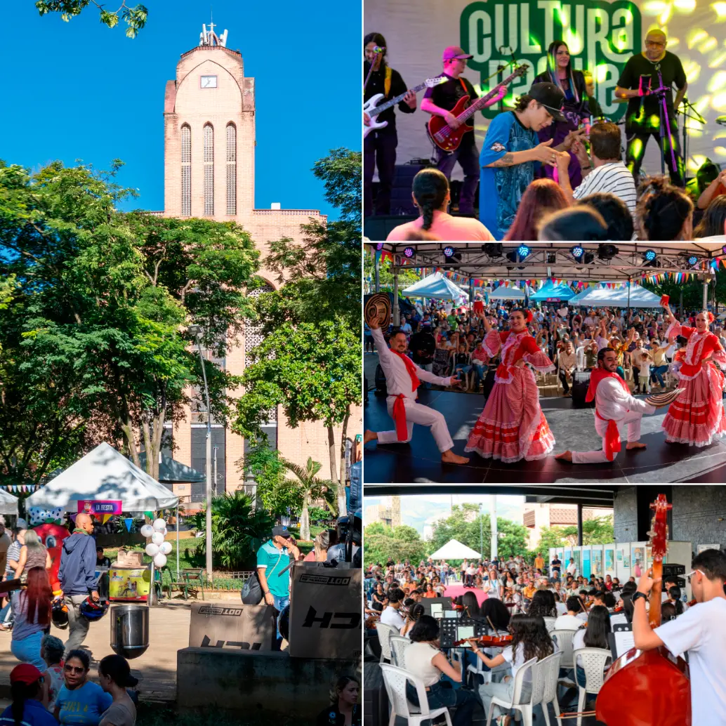 Algunas postales de Cultura Parque en las diversas actividades que se han realizado en Medellín y sus corregimientos. FOTO Cortesía