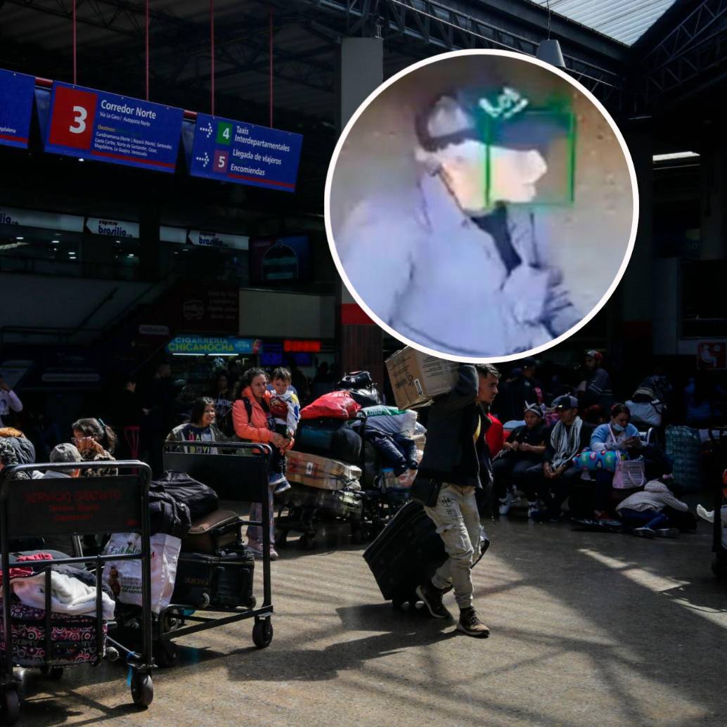 El ataque ocurrió en el módulo 5 en la zona de llegadas<b> </b>de la terminal de El Salitre. FOTO: Colprensa y captura de video