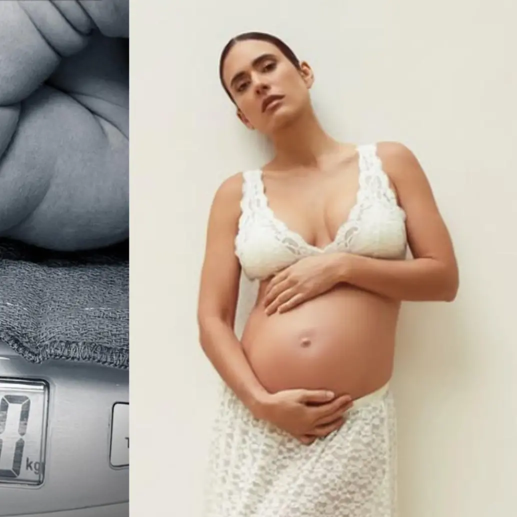 Carolina Ramírez, protagonista de “La reina del flow”, celebra el nacimiento de su hijo “Sur”. Foto: redes sociales @carocali y @martincornide