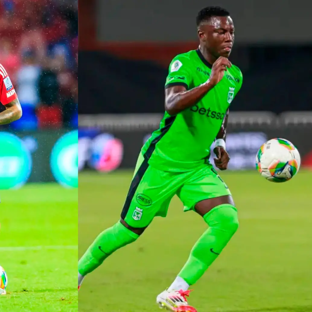 El delantero Luis “El Chino” Sandoval es una de las figuras del Medellín. Marino Hinestroza es la gran figura de Atlético Nacional. FOTOS: JUAN ANTONIO SÁNCHEZ Y MANUEL SALDARRIAGA