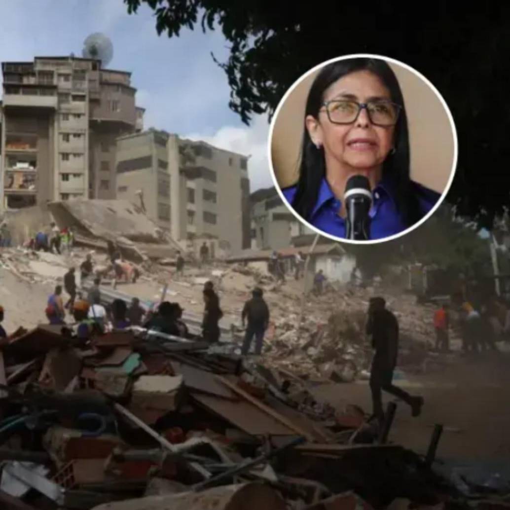 Venezolanos en las calles aseguran que el Gobierno no desplegó la ayuda necesaria tras el terremoto. La prensa internacional confrontó de frente a la encargada del régimen, Delcy Rodríguez. Foto: Getty.