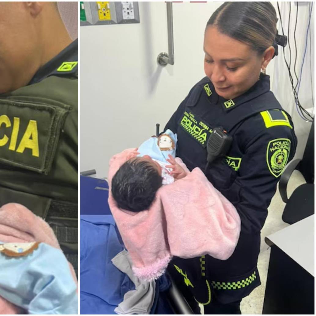 La menor de dos días de nacida fue rescatada por un ciudadano y después atendida por las autoridades, quienes la llevaron al hospital San Jerónimo de la localidad. FOTO: Redes sociales Policía Nacional y @rpcradiolorica