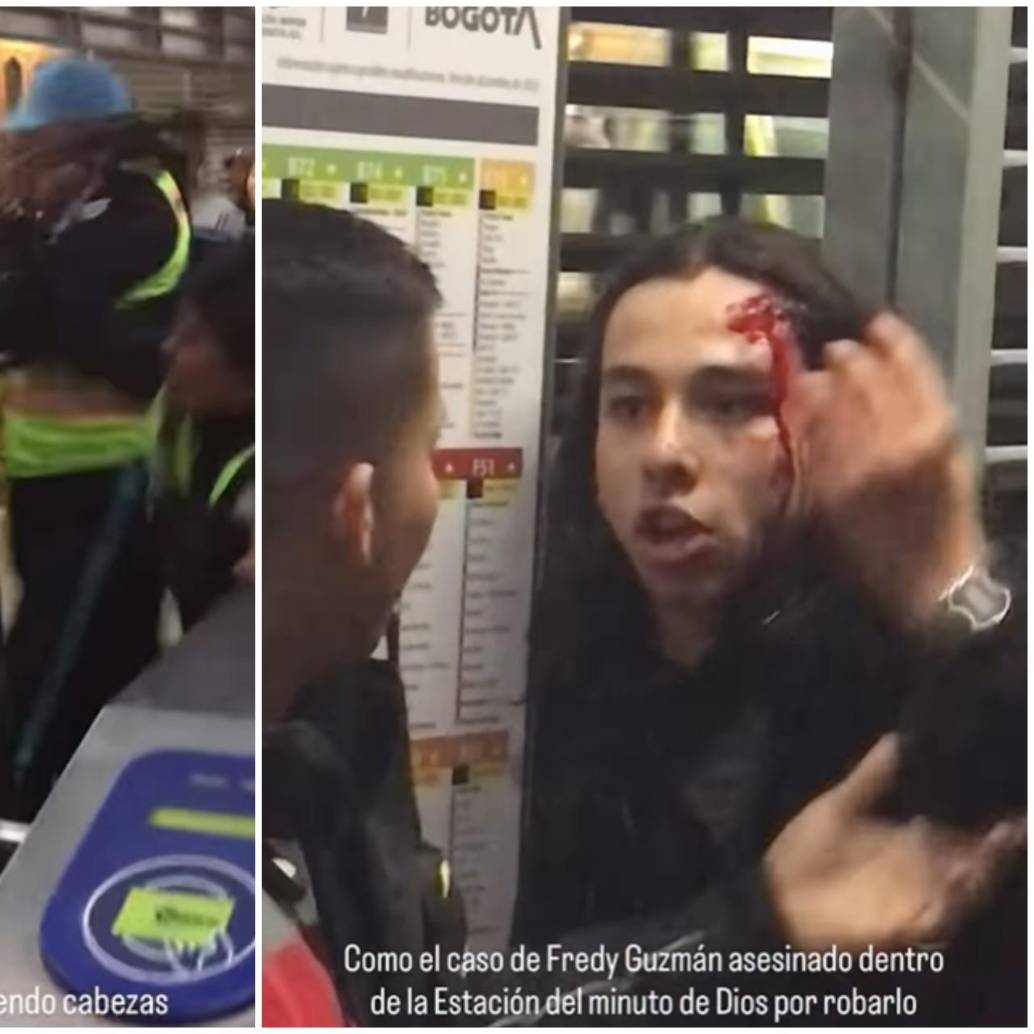 Un nuevo video aficionado, difundido masivamente en redes sociales, puso al descubierto la crudeza de un enfrentamiento físico en la estación de la calle 76 con avenida Caracas. FOTO: Captura de video de redes sociales @lajuanapho