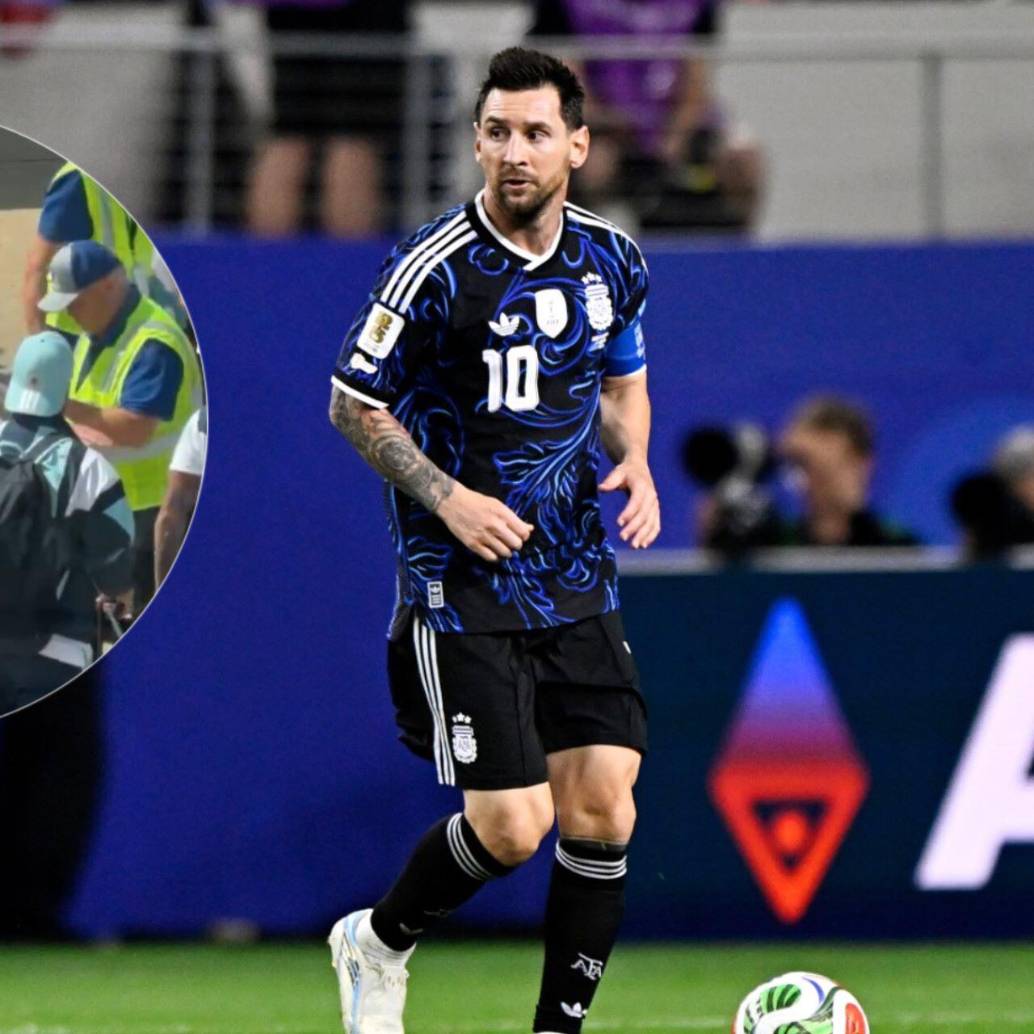 Lionel Messi fue estrictamente requisado en el aeropuerto antes de viaje a Miami. Foto: Getty Images y captura video @nottrig_