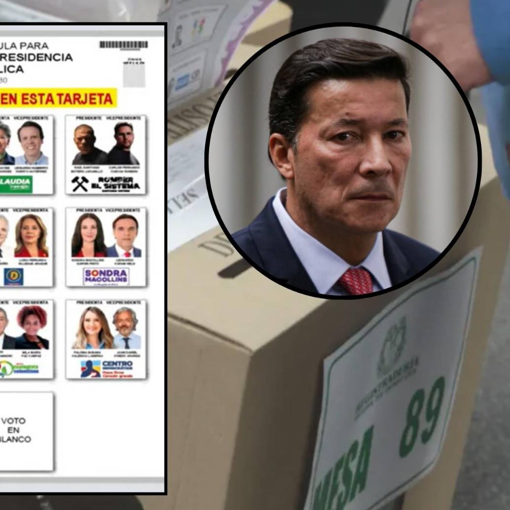 El tarjetón, según el registrador, fue diseñado para ser más claro e intuitivo, con fotos de los candidatos y espacios amplios que reducen riesgo de votos nulos. Ajustes facilitarían decisión del votante. FOTO: Registraduría