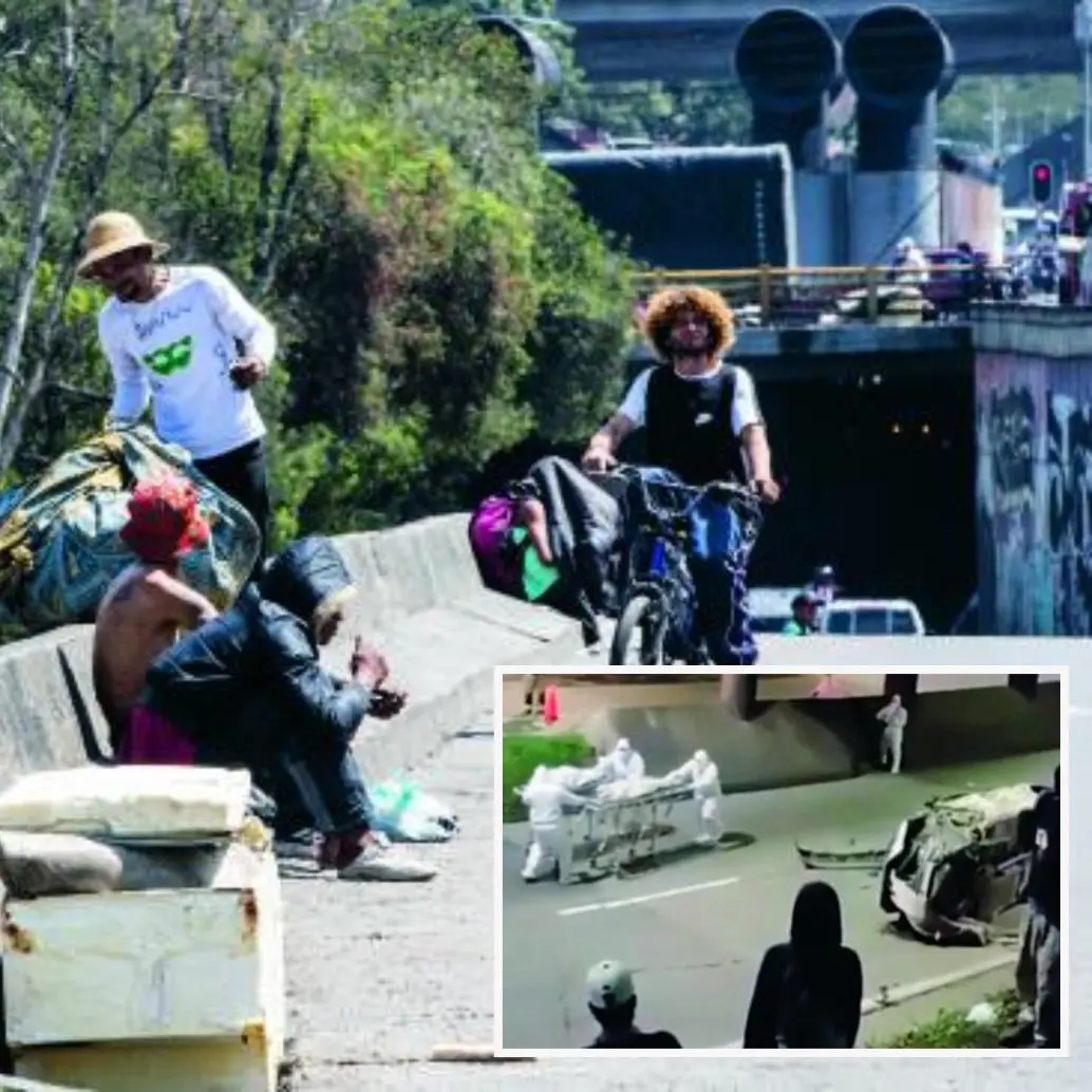 En un accidente, ocurrido esta semana en el soterrado, murieron dos habitantes de calle al ser arrollados por un carro. FOTO Julio Herrera y Cortesía.