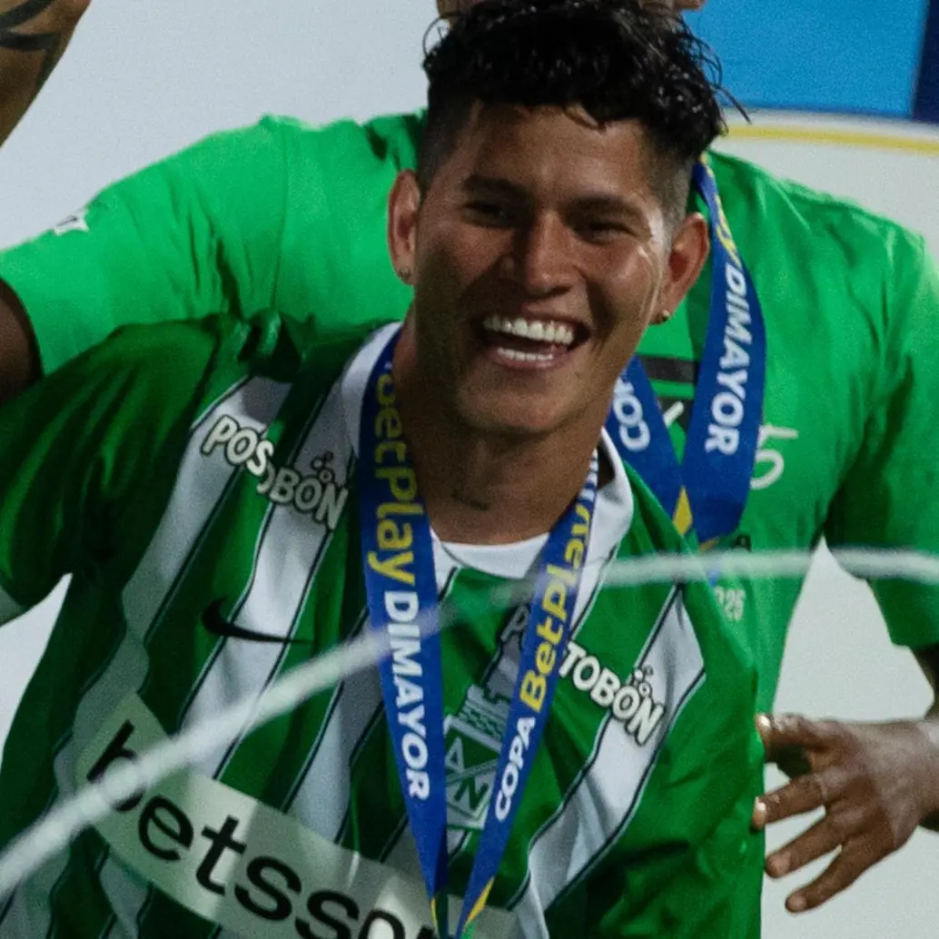 El mediocampista de Atlético Nacional se perdió la final definitiva de la Copa BetPlay contra el DIM por lesión. FOTO: Camilo Suárez 