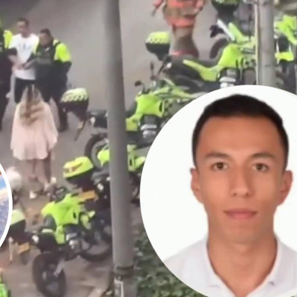 Este sujeto habría lanzado al perrito en medio de una discusión dentro de un apartamento del edificio en Bogotá. FOTO: Captura de video de redes sociales @PlataformaALTO y cortesía Corazón Animal Vegano