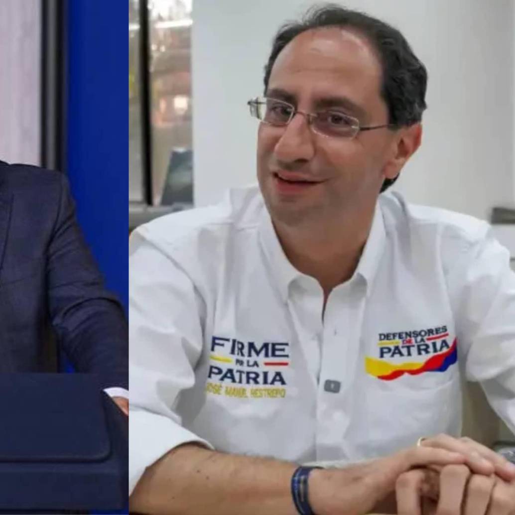 El ministro de Hacienda Germán Ávila y el vicepresidente electo José Manuel Restrepo lideran el empalme por parte de cada gobierno. Foto: Colprensa/EL COLOMBIANO.