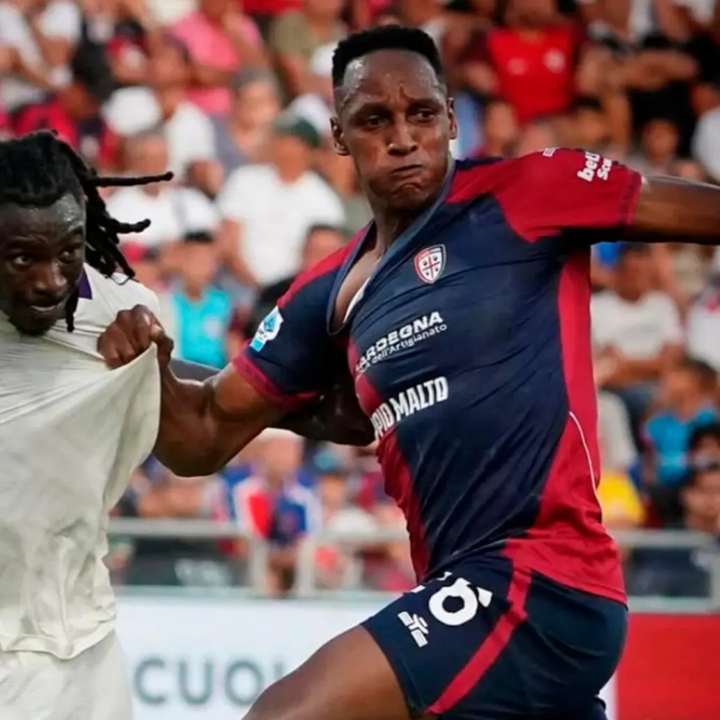 El partido tuvo un duelo constante entre Mina y Kean. Foto: Tomada de redes @yerrymina