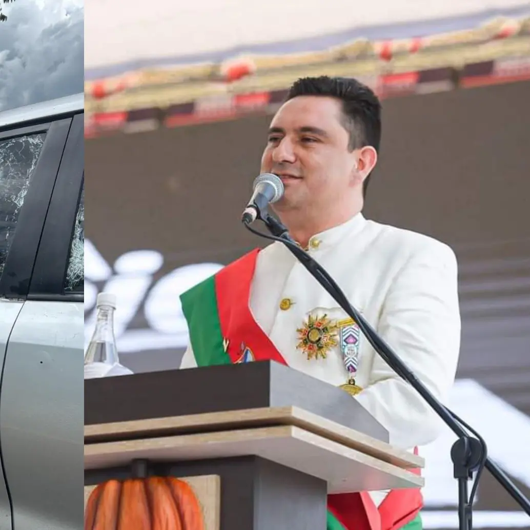 <b>Gobernador de Arauca, Renson Martínez</b>, sobrevivió a un atentado terrorista. Foto: Colprensa y redes sociales.