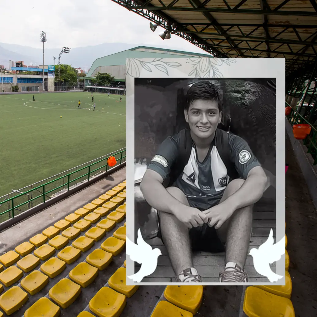 Matías Ramírez Vargas disputaba el campeonato Sub 17 de la Liga Antioqueña de Fútbol. FOTO: CORTESÍA Y EL COLOMBIANO