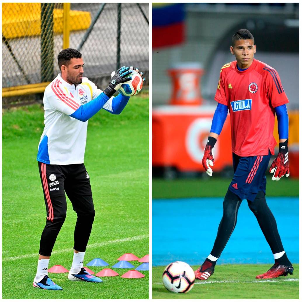 Aldair Quintana (izquierda), Álvaro Montero (centro) y Kevin Mier (derecha) son los 3 guardavallas de la primera convocatoria posmundial de Néstor Lorenzo FOTOS <b>CORTESIA FCF</b>