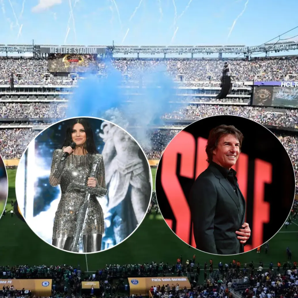 Robbie Williams, Laura Pausini y Tom Cruise encabezan el cartel de artistas que harán parte de la ceremonia de clausura del Mundial 2026. Fotos: Fifa, Getty Images y @laurapausini