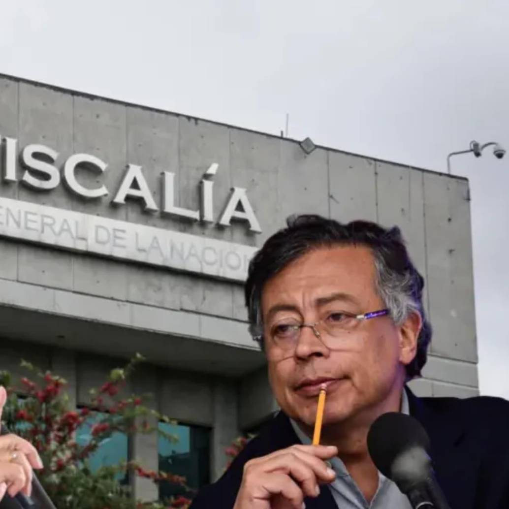 Fiscal general Luz Adriana Camargo y el presidente Gustavo Petro. Foto. Colprensa