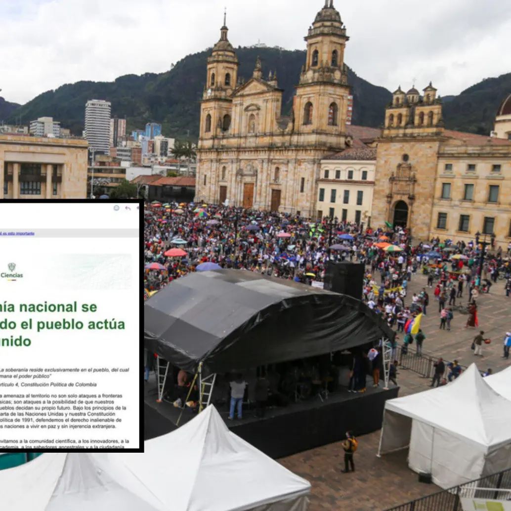 El Ministerio de Ciencia le envió correos masivos a académicos e investigadores para que salieran a marchar este miércoles. Fotos: Colprensa y redes sociales 