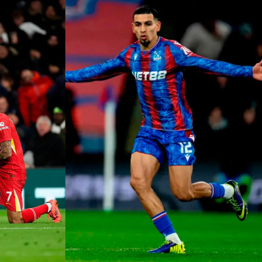 El futbolista inglés Trent Alexander Arnold tiene una relación cercana con Luis Díaz. Daniel Muñoz brilla con Crystal Palace. FOTO: TOMADA DEL X DE @TrentAA y GETTY 