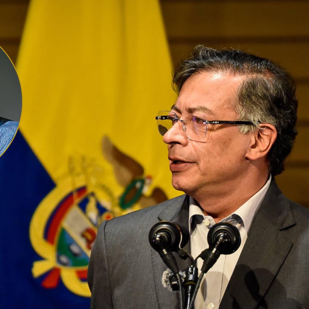 Jaime Miguel González Montaño, expresidente de Coosalud y el presidente Gustavo Petro. Foto: redes sociales y Colprensa