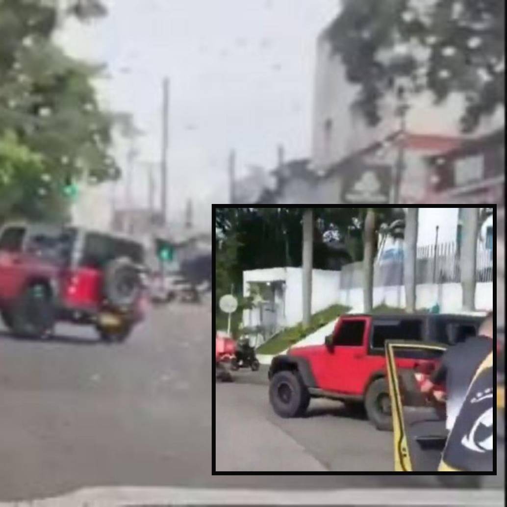 Momentos de la persecución por las avenidas de Ibagué. FOTO: imagen tomada de redes