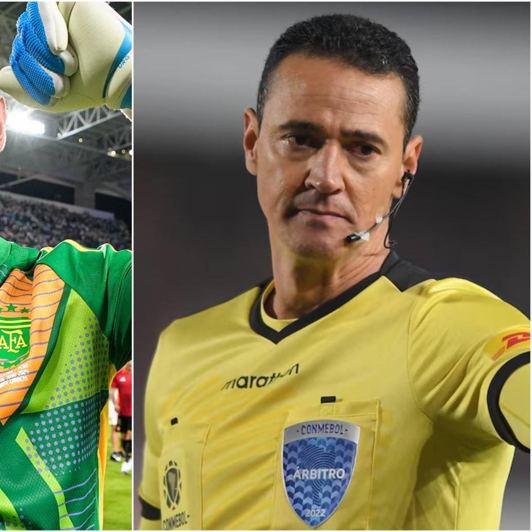 Los jugadores de Argentina cuestionaron varias decisiones del árbitro colombiano en el partido que al final perdieron contra Ecuador 1-0 de visitante. FOTO: Redes sociales @emimartinezz1 y AFP