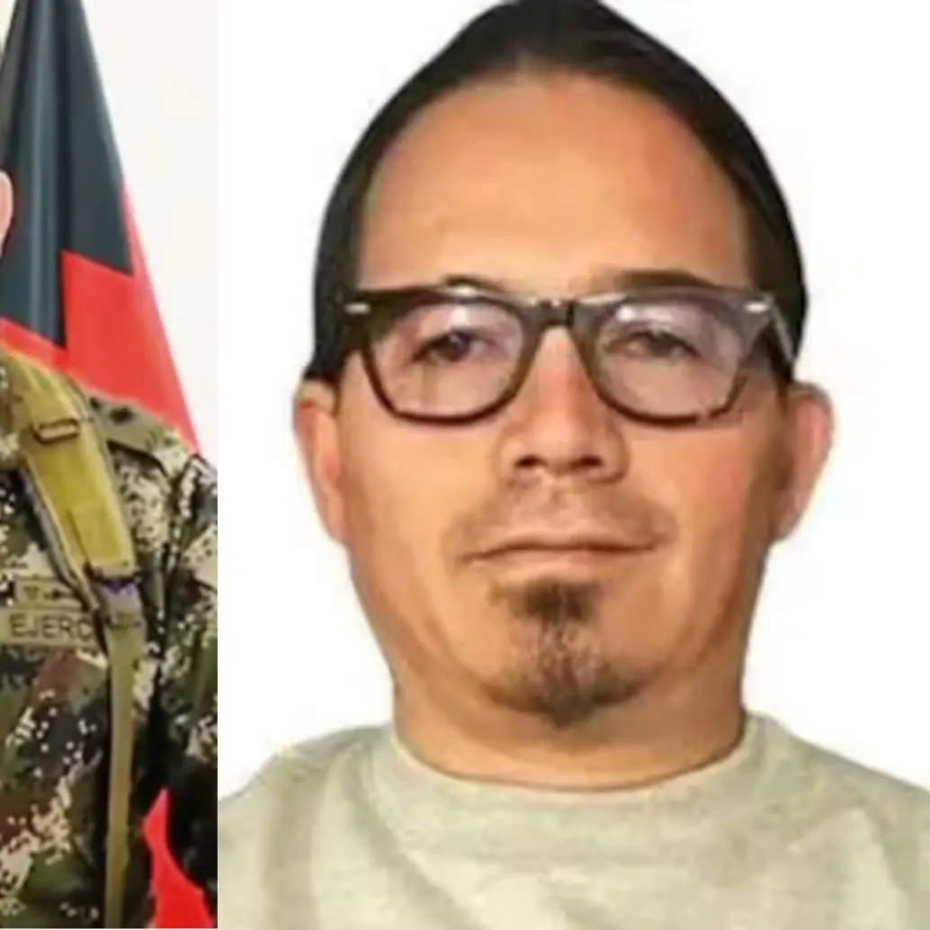 A la izquierda, general Miguel Huertas. A la derecha, Wilmar Mejía, funcionario de inteligencia. FOTO: REDES SOCIALES.