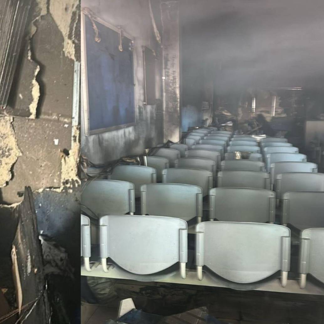El día jueves un hombre ingresó a las instalaciones de Cajacopi EPS y le prendió fuego mientras usuarios y empleados estaban en el lugar. Fotos: @CajacopiEps