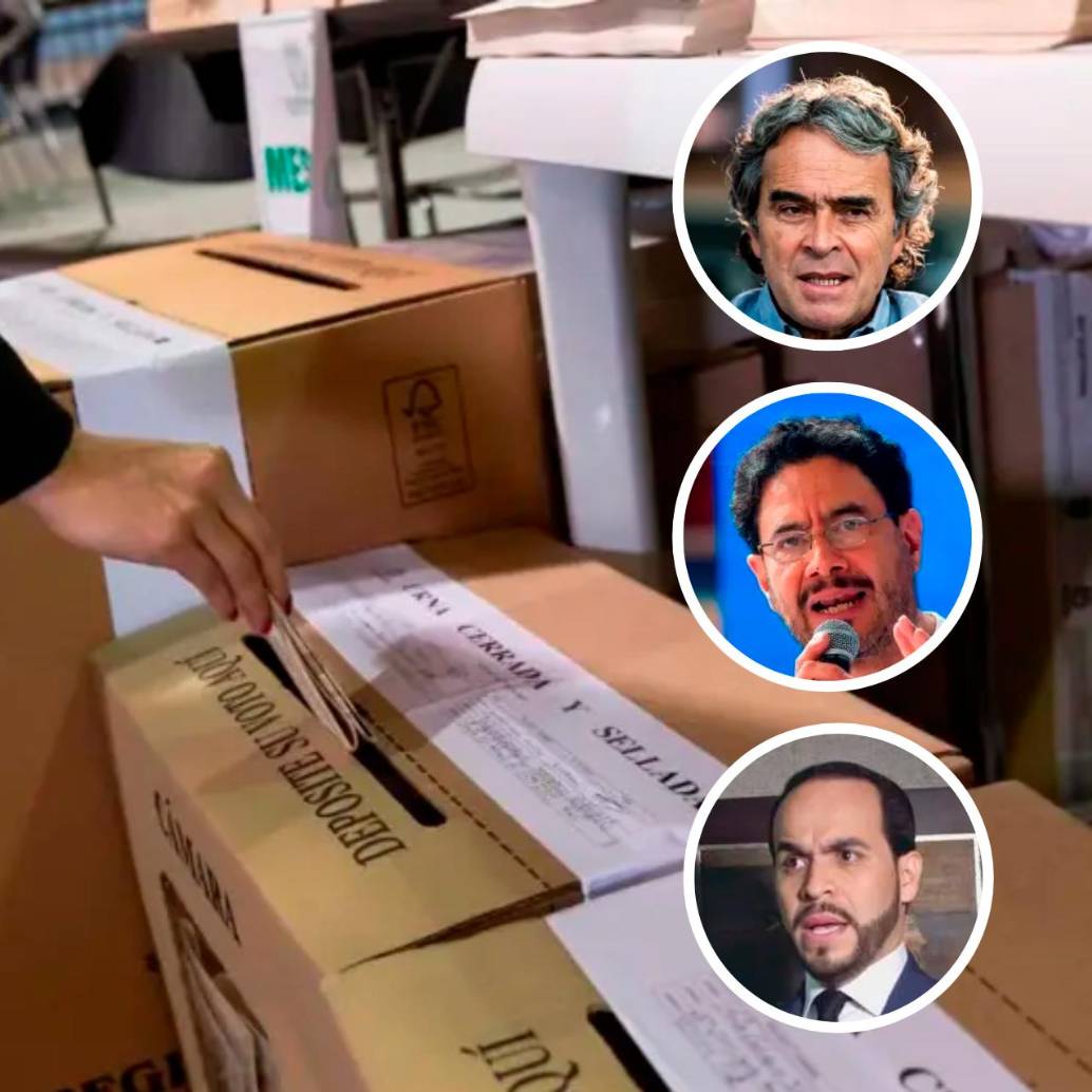 En todos los bloques políticos la mayoría dice no apoyar a ningún candidato, reflejando un panorama abierto y de alta incertidumbre electoral. FOTO: REGISTRADURIA-EL COLOMBIANO-COLPRENSA