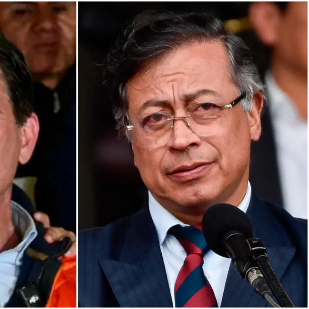 Rodrigo Paz Pereira, candidato presidencial en Bolivia, y Gustavo Petro, presidente colombiano. FOTOS: Getty y Colprensa 