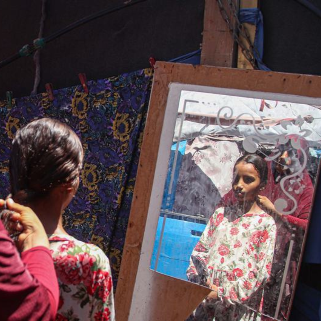 Las mujeres y niñas no tienen acceso a productos de higiene ni agua potable en Gaza. Foto: Naciones Unidas.