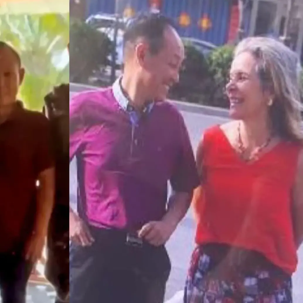 De izquierda a derecha: el disidente de las Farc alias Catatumbo y el empresario chino Jixing Zhang. En la siguiente foto el mismo empresario junto a la señora Martha Plata. Foto captura de video y cortesía