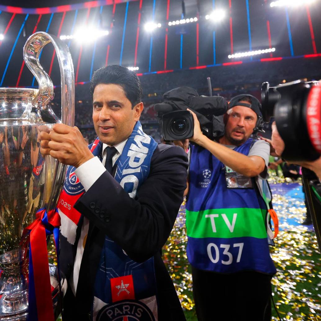 Nasser Al-Khelaïfi, de 51 años, es el presidente del París Saint Germain desde que el Fondo de Inversión Soberano de Qatar adquirió el 70% de su propiedad en 2011. Su sueño siempre fue ganar la Champions. <span class="mln_uppercase_mln">FOTO</span><b><span class="mln_uppercase_mln"> getty</span></b>