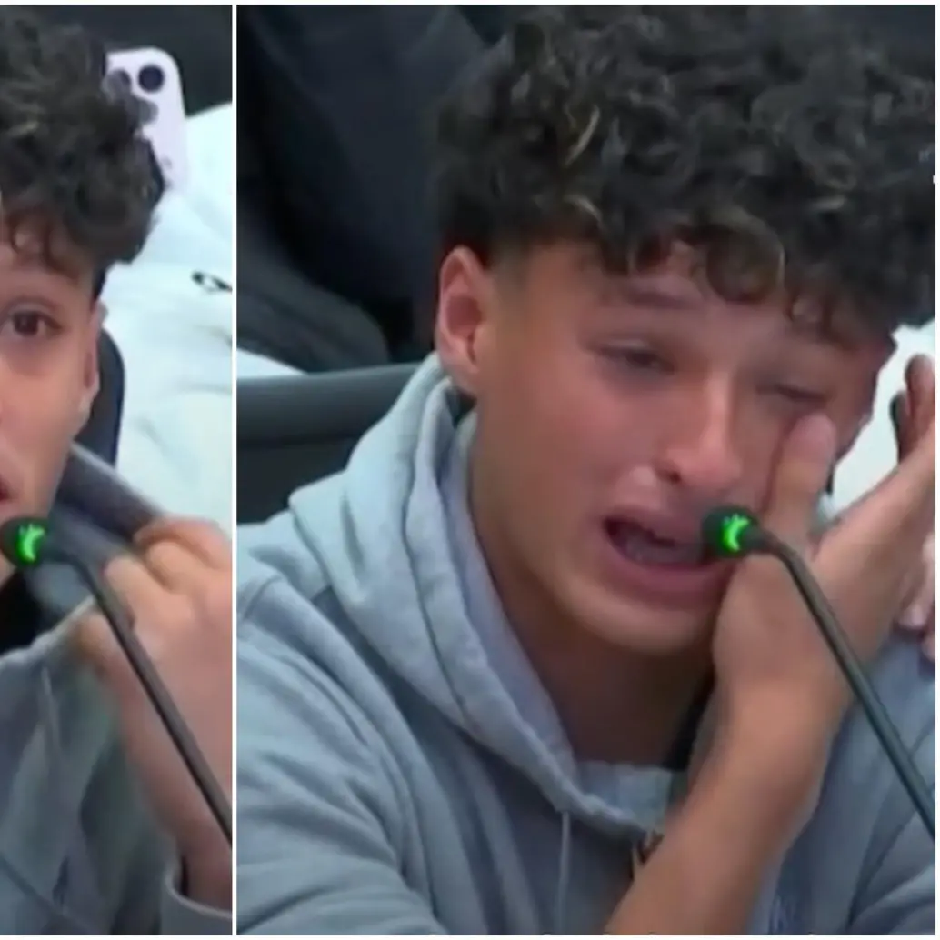 El joven, identificado como Manny Chávez, de 16 años, se presentó ante los funcionarios para exponer la atmósfera de miedo que envuelve a su familia y toda la comunidad. FOTO: Captura video de redes sociales cortesía Univisión