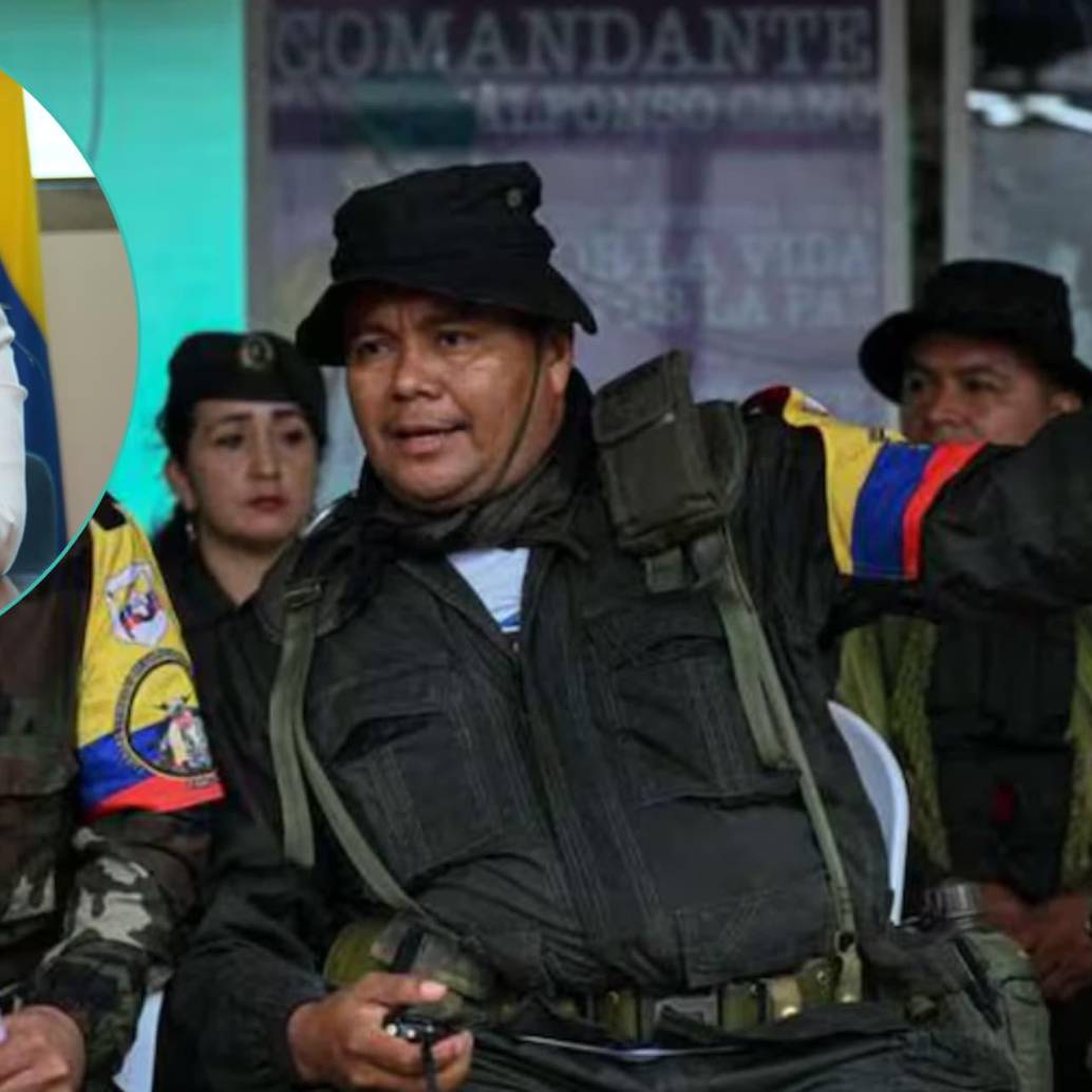 Fiscal general, Luz Adriana Camargo y alias Calarcá, jefe de disidencia. Foto: Colprensa y AFP