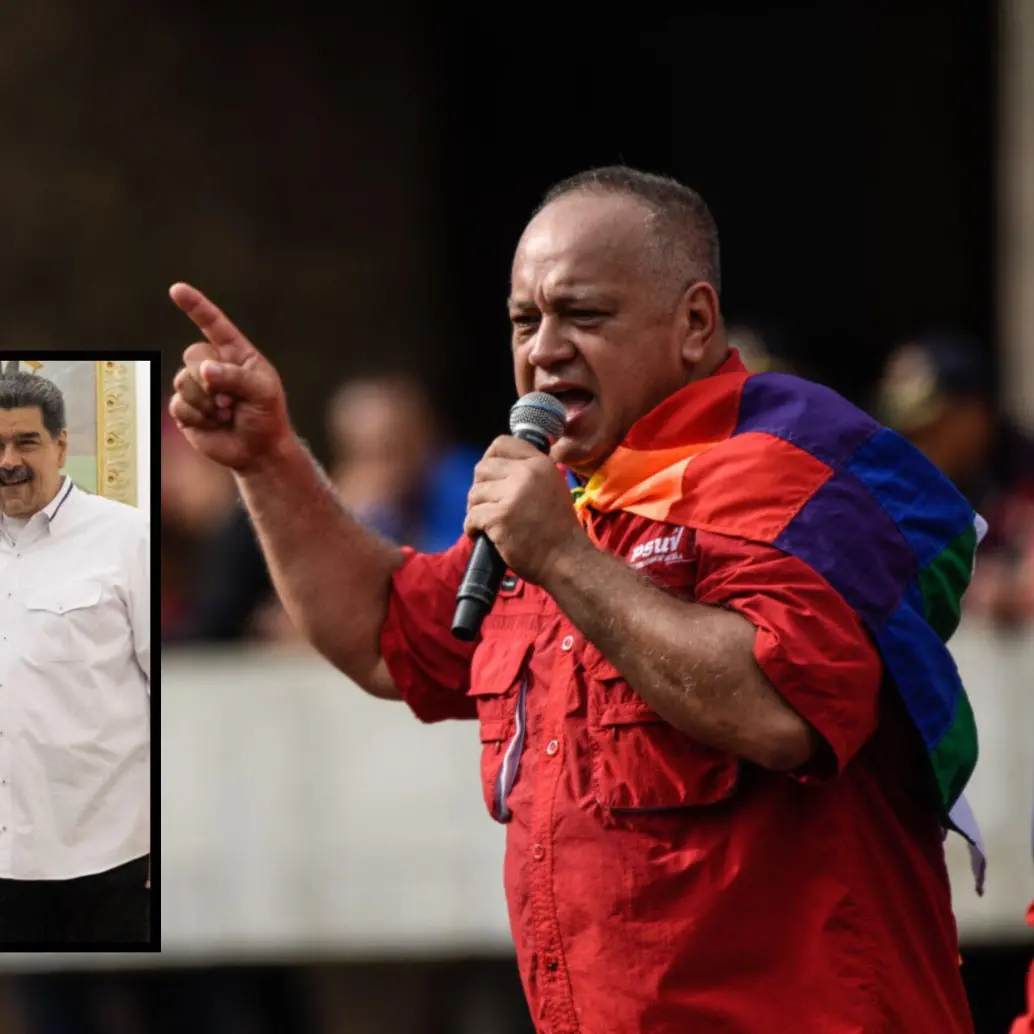 Diosdado Cabello se pronunció en defensa de Nicolás Maduro y en su intervención agradeció a Gustavo Petro. Fotos: Getty y Colprensa