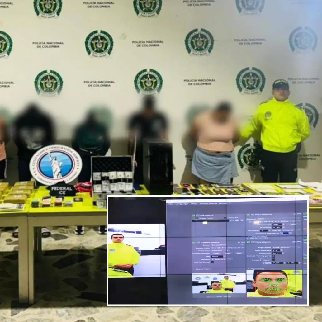 Los implicados alteraban sus rostros y acentos durante videollamadas para suplantar a funcionarios consulares. Foto: Cortesía Policía