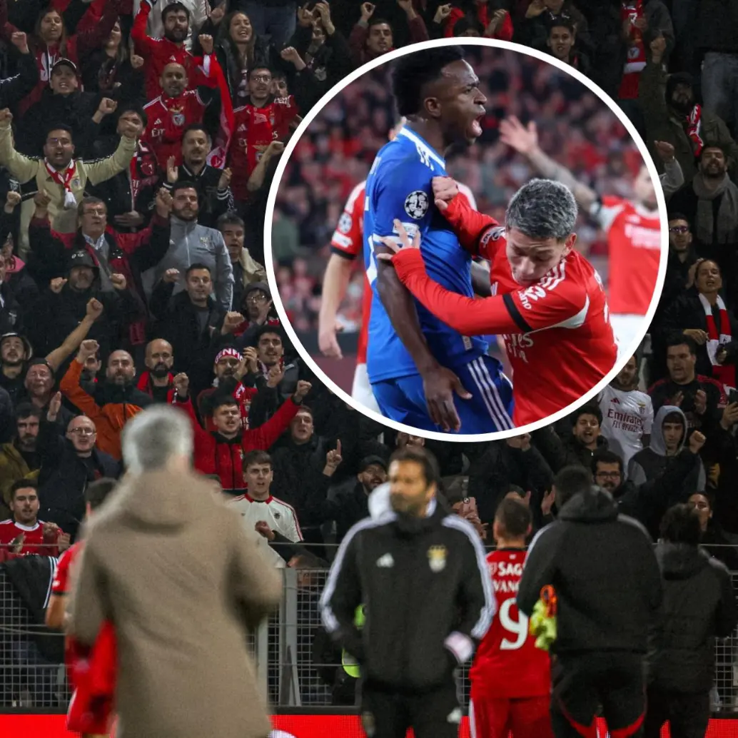 El Benfica se planta ante los comportamientos de su hinchada en una eliminatoria donde el Real Madrid se llevó el pase a octavos y el racismo se llevó la tarjeta roja. FOTO: Tomada de redes sociales @SLBenfica y AFP