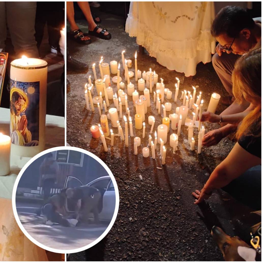 Con velas blancas y un rotundo reclamo de justicia, el barrio La Victoria despidió simbólicamente al joven colombiano de 26 años muerto en un operativo del ICE, tras ser asesinado a disparos. FOTO: Captura de video de redes sociales y cortesía Metropolitano Noticias