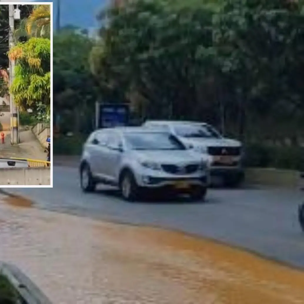  Adelante, el agua bajando por la loma de la calle 49D Sur. Abajo, la inundación en la Avenida 43A. FOTO: Cortesía Denuncias Antioquia