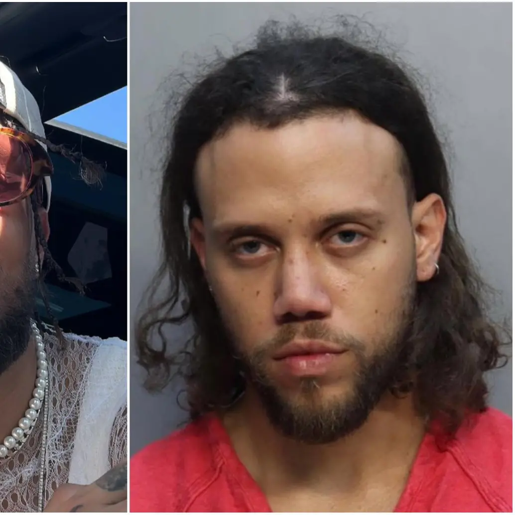 El reguetonero puertorriqueño Jesús Manuel Nieves Cortés, conocido artísticamente como Jhayco, fue arrestado en la madrugada de este martes. FOTO: Redes sociales y Policía de Miami-Dade County