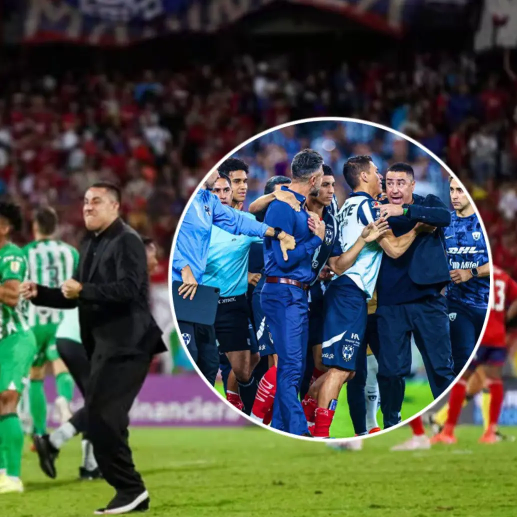 Efraín Juárez, cuestionado por sus celebraciones en Colombia, armó polémica por los festejos de Demichelis en la llave del play-in de la Liga MX. Fotos: EL COLOMBIANO y redes sociales. 