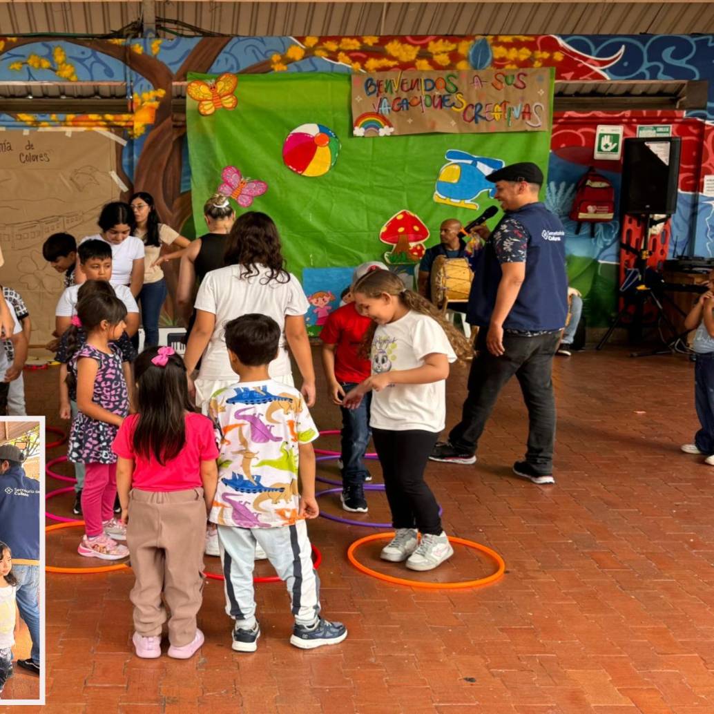 Imagen de referencia de una jornada de vacaciones creativas en Bello. FOTO: Cortesía